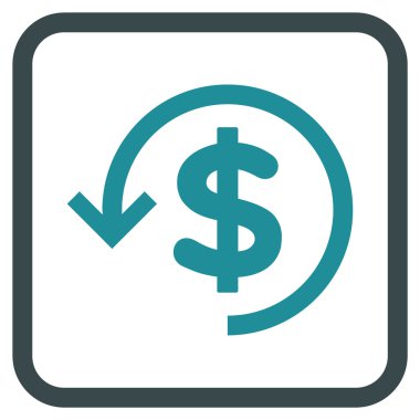 Geri ödeme vektör simgesi bir çerçeve içinde