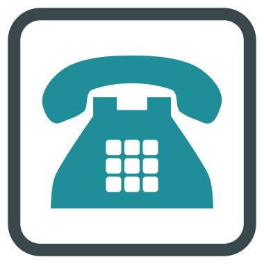 Sesi telefon vektör simgesi bir çerçeve içinde