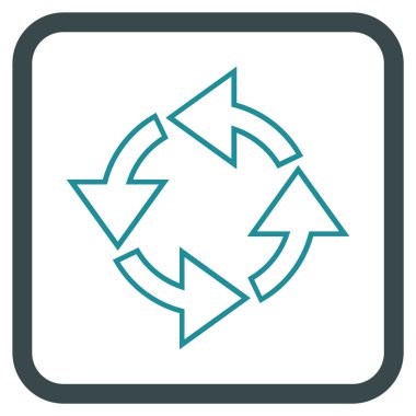 Döndürme vektör simgesi bir çerçeve içinde