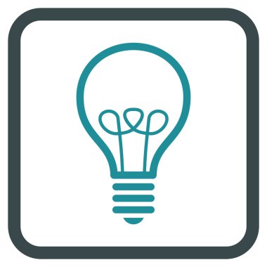 Lamba ampul vektör simgesi bir çerçeve içinde