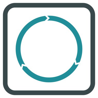 Döndürme vektör simgesi bir çerçeve içinde