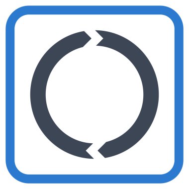 Döndürme vektör simgesi bir çerçeve içinde