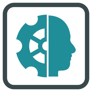 Akıl vektör simgesi bir çerçeve içinde