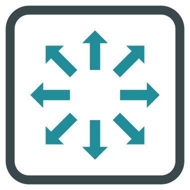 Oklar vektör simgesi bir çerçeve içinde patlayabilir