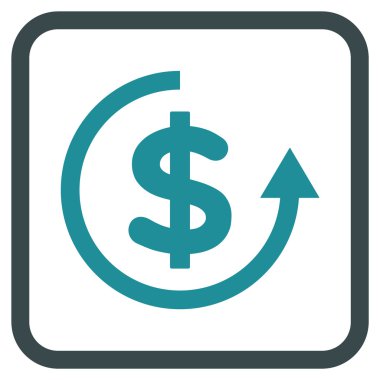 Geri ödeme vektör simgesi bir çerçeve içinde