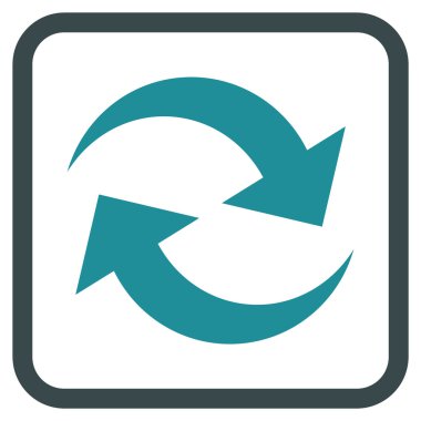 Oklar vektör simgesi bir çerçeve içinde yenileme