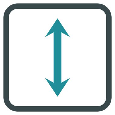 Dikey Çevir vektör simgesi bir çerçeve içinde