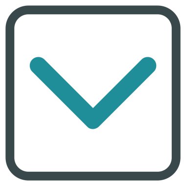 Vektör simgesi bir çerçeve içinde aşağı yön