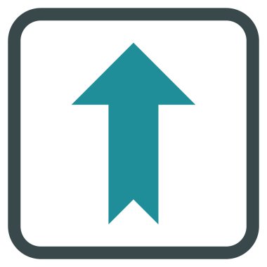 Vektör simgesi bir çerçeve içinde yukarı ok