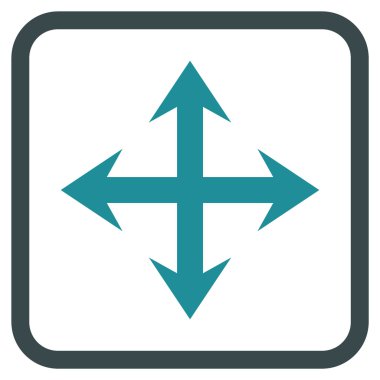 Genişletin okları vektör simgesi bir çerçeve içinde