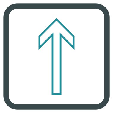 Vektör simgesi bir çerçeve içinde yukarı ok