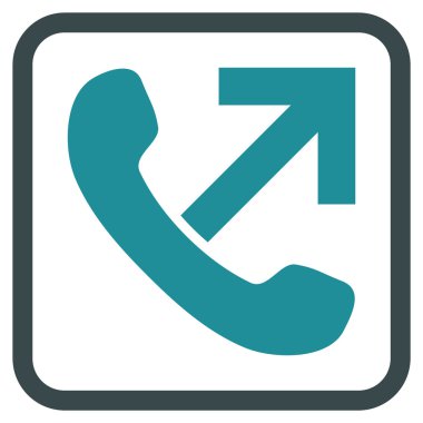 Giden arama vektör simgesi bir çerçeve içinde