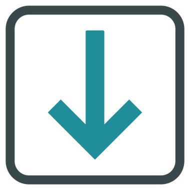 Bir çerçeve içinde ok vektör simgesi