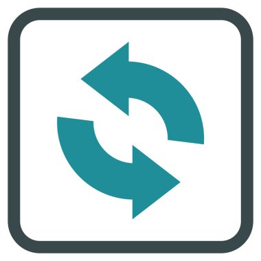 Vektör simgesi bir çerçeve içinde yenileme