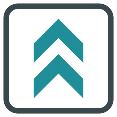 Vektör simgesi bir çerçeve içinde yukarı kayması