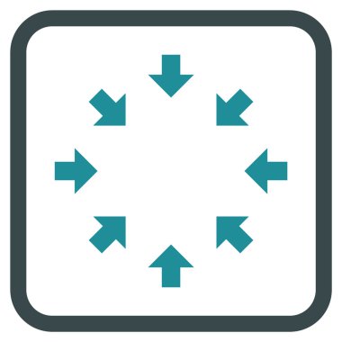 Kompakt oklar bir çerçeve içinde simge vektör