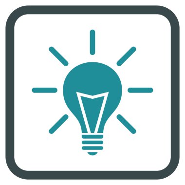 Elektrik ışığı vektör simgesi bir çerçeve içinde