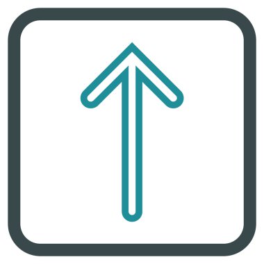 Vektör simgesi bir çerçeve içinde yukarı ok