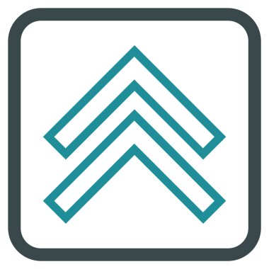 Vektör simgesi bir çerçeve içinde yukarı kayması