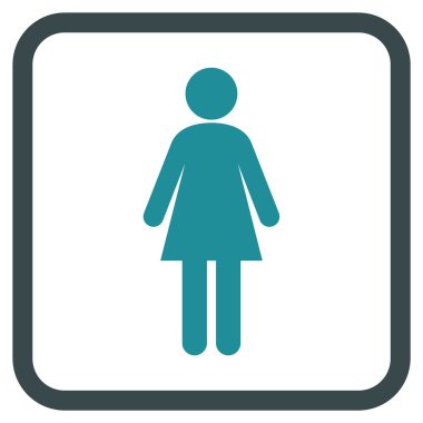 Kadın vektör simgesi bir çerçeve içinde