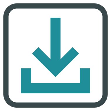 Gelen kutusu vektör simgesi bir çerçeve içinde