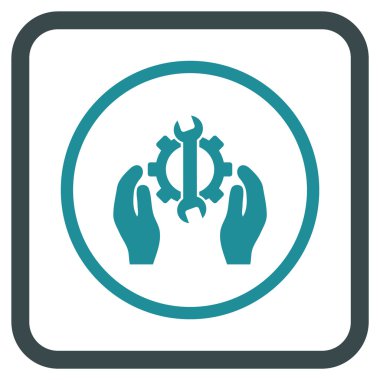 Onarım hizmeti vektör simgesi bir çerçeve içinde