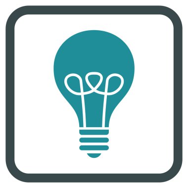 Lamba ampul vektör simgesi bir çerçeve içinde