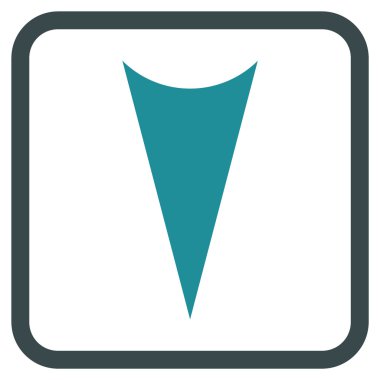 Vektör simgesi bir çerçeve içinde aşağı ok ucu