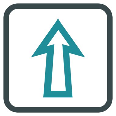 Vektör simgesi bir çerçeve içinde yukarı ok