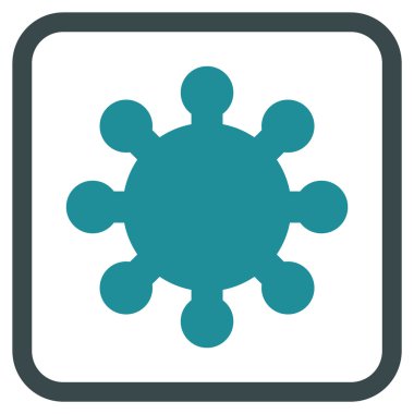 Dişli vektör simgesi bir çerçeve içinde