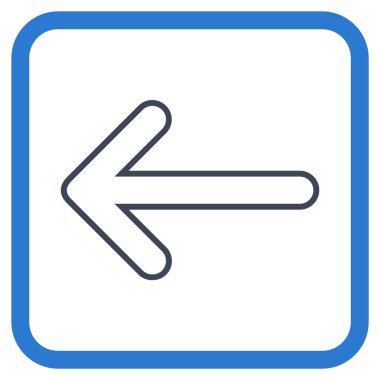 Yuvarlak ok vektör simgesi bir çerçevede yaptı.