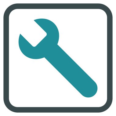 İngiliz anahtarı vektör simgesi bir çerçeve içinde