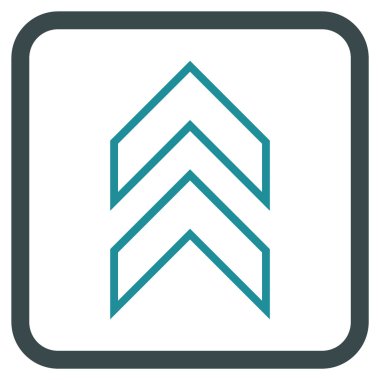 Vektör simgesi bir çerçeve içinde yukarı kayması