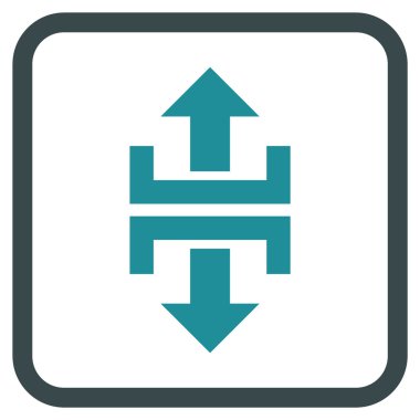 Düşey yönde vektör simgesi bir çerçeve içinde bölmek