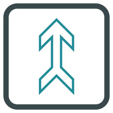 Vektör simgesi bir çerçeve içinde yukarı ok