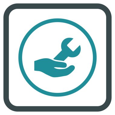 Onarım hizmeti vektör simgesi bir çerçeve içinde