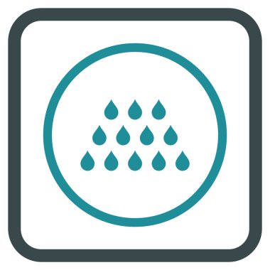 Damla vektör simgesi bir çerçeve içinde