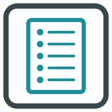 Liste sayfa vektör simgesi bir çerçeve içinde