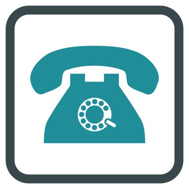 Nabız telefon vektör simgesi bir çerçeve içinde