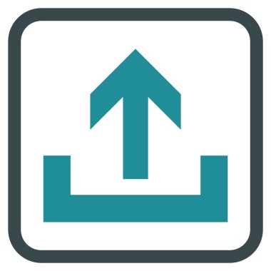 Vektör simgesi bir çerçeve içinde upload