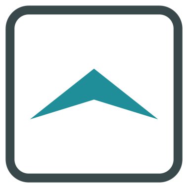 Vektör simgesi bir çerçeve içinde yukarı ok ucu