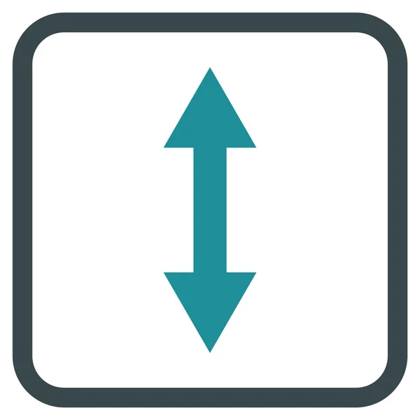 Svislé překlopení vektorové ikony v rámečku — Stockový vektor