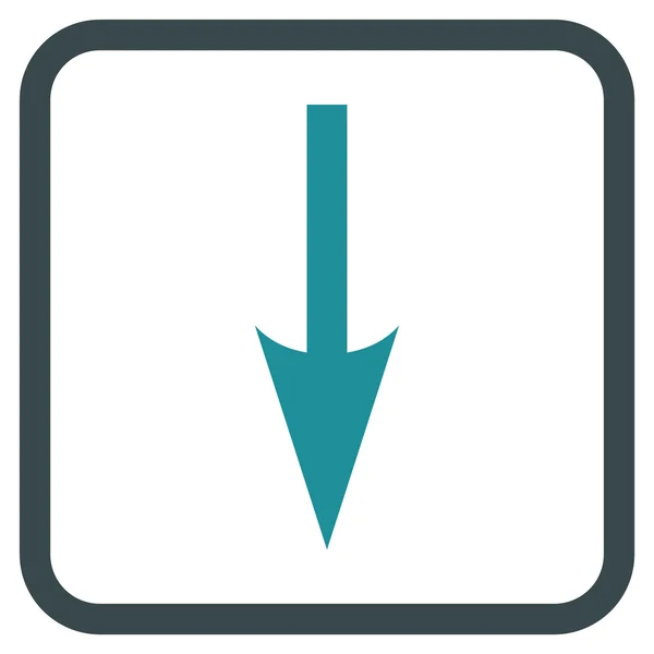 Векторная икона "Острая стрела" в кадре — стоковый вектор