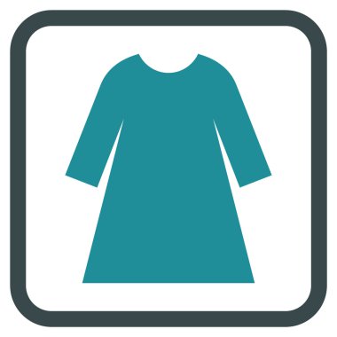 Kadın elbise vektör simgesi bir çerçeve içinde