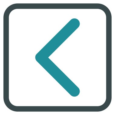 Yön sol vektör simgesi bir çerçeve içinde