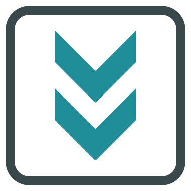 Vektör simgesi bir çerçeve içinde aşağı kaydır