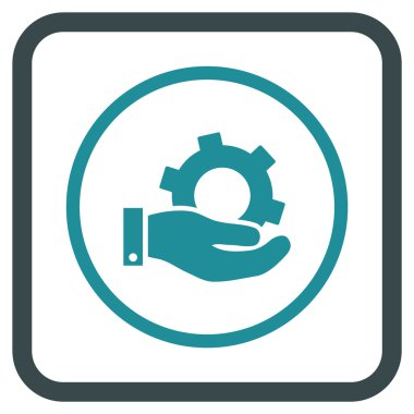 Hizmet vektör simgesi bir çerçeve içinde