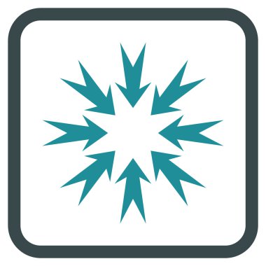 Basınç oklar bir çerçeve içinde simge vektör