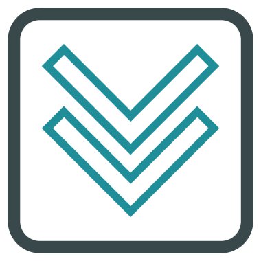 Vektör simgesi bir çerçeve içinde aşağı kaydır