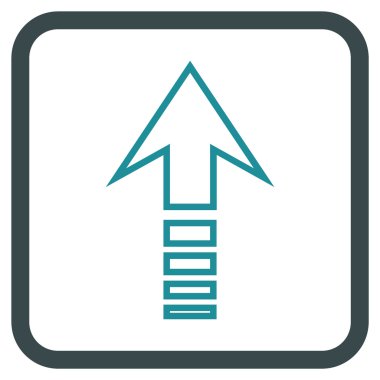 Vektör simgesi bir çerçeve içinde gönder